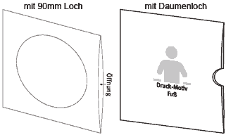 CD Kartontaschen mit Loch