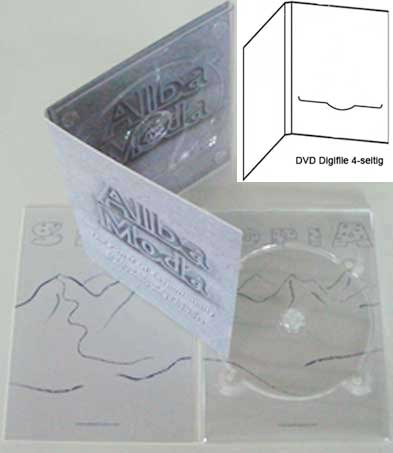 Karton Hüllen für DVD (Digipack/Digipak) 4-seitig bedruckt